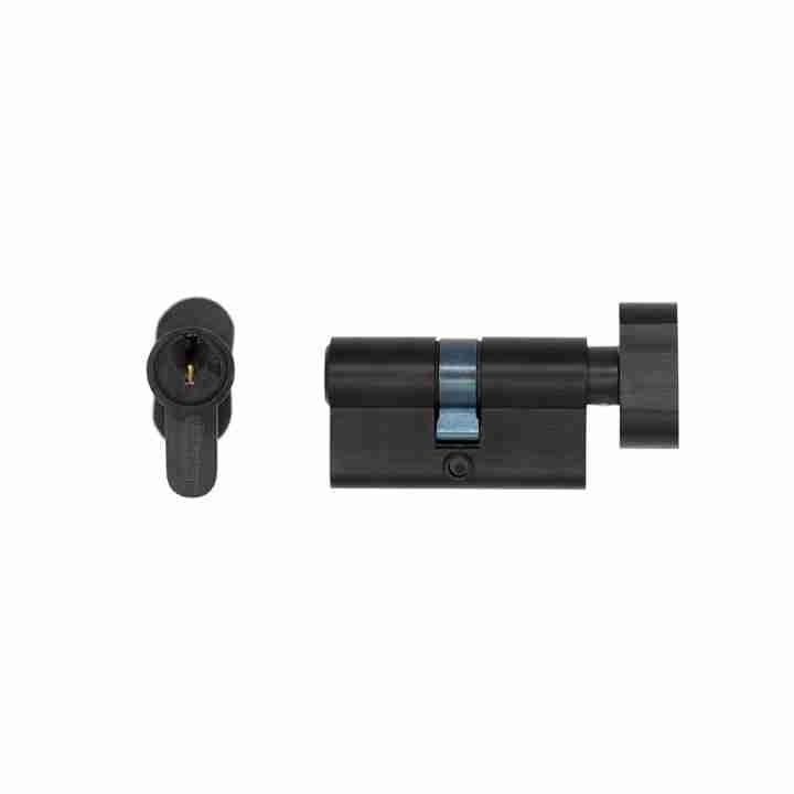 Déanta Euro Cylinder Lock Black Steel Finish