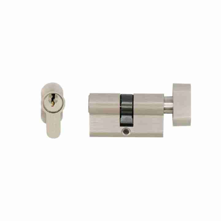 Déanta Euro Cylinder Lock Satin Nickel Finish