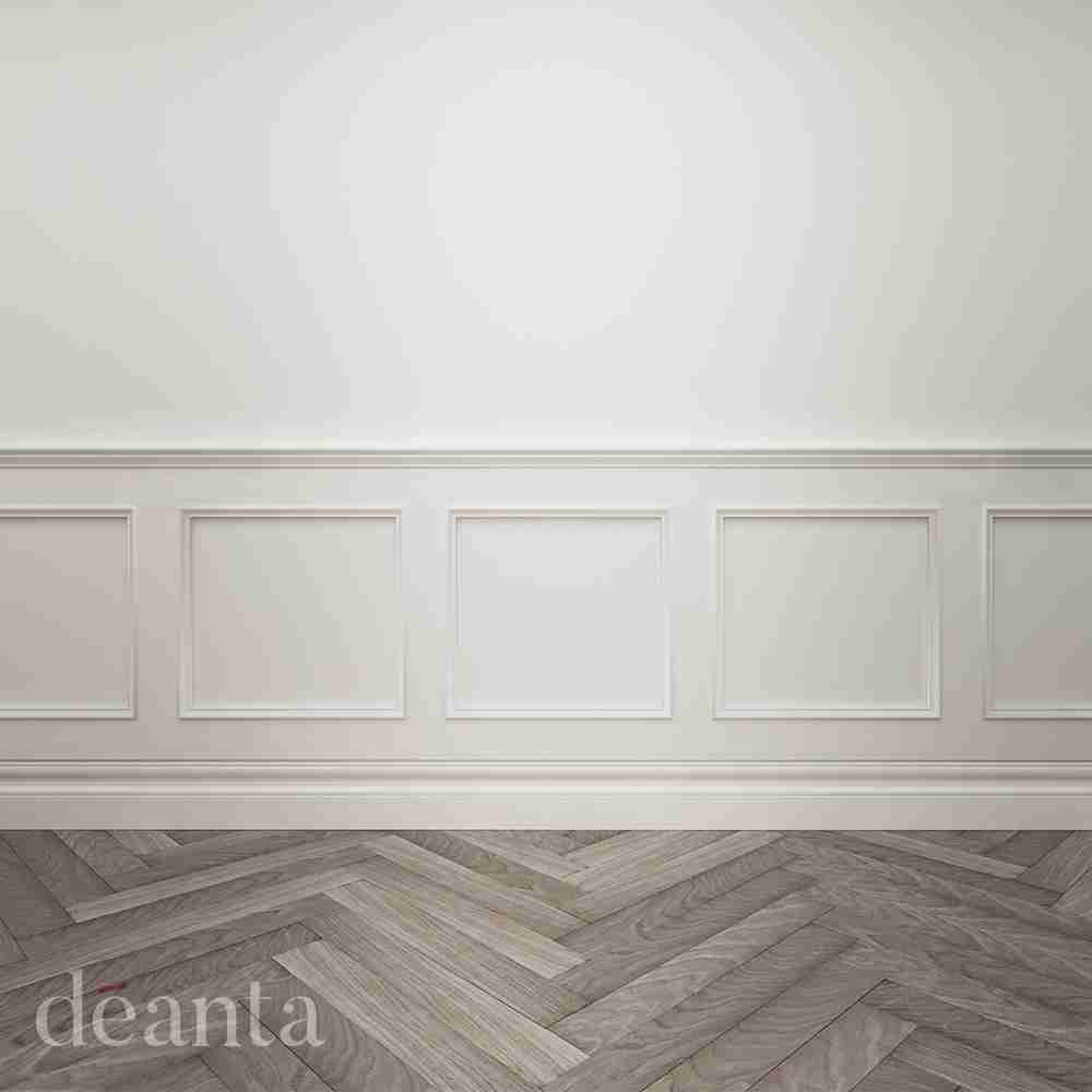 Déanta White Primed Balmoral Wall Panelling