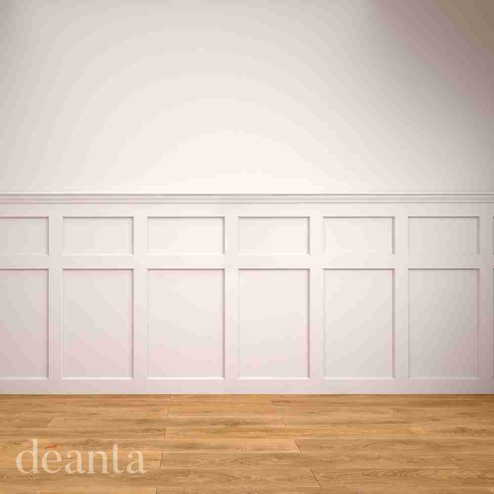 Déanta White Primed Hampton Wall Panelling