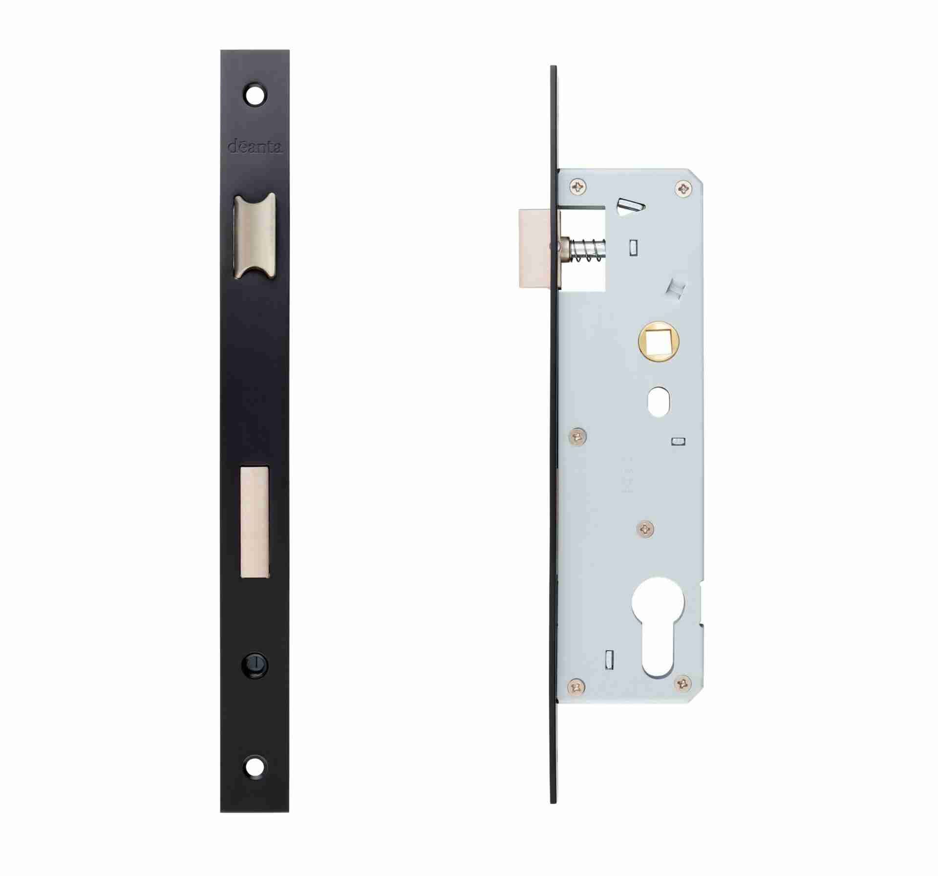 Déanta Slim Euro Profile Sashlock Black Steel