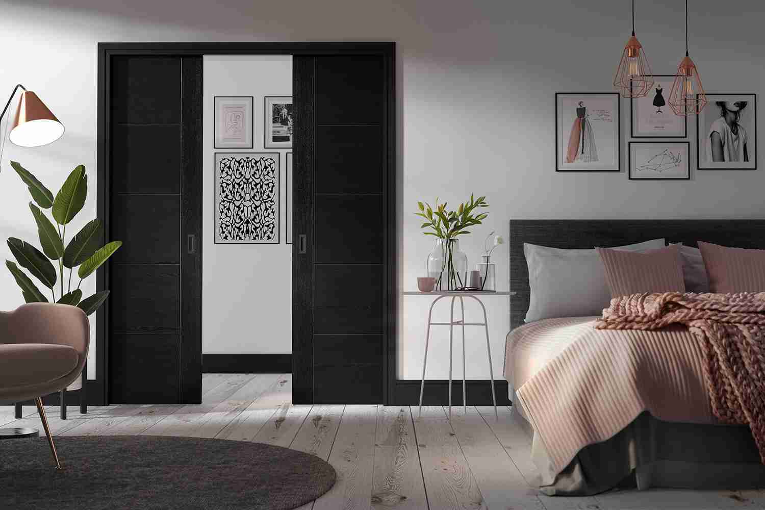 Flusso Pocket Door Set Double