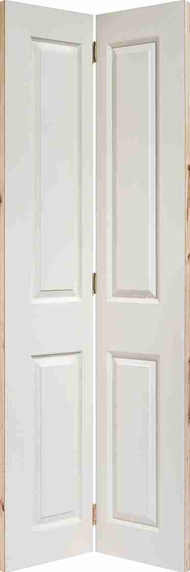 White Moulded Textured 4P Bi-Fold